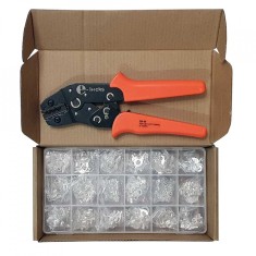 Set cleste pentru sertizare E-LOCKS, SN-06 si 420 bucati terminale neizolate pentru conductori