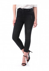 Jeans Zipp Negru foto