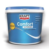Cumpara ieftin Vopsea Superlavabila Siliconata Alba Kraft Comfort Exterior Silikonat / 4L