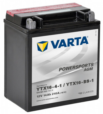 Baterie Moto Varta Powersports Agm 14Ah 12V TX16-4-1 514901021I314 foto