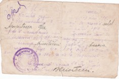 AMS @ - BILET DE VOIE, REGIMENTUL 3 GRANICERI, JUD.SUCEAVA, ANUL 1919
