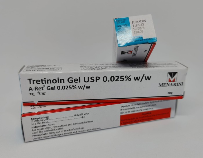 A-Ret Menarini Gel USP 0.025% 20gr