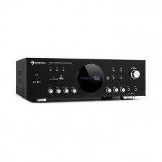 Auna AMP-218, BT, amplificator digital surround, 5.1, 2x120W, 3x50W RMS, BT, 2x microfon foto