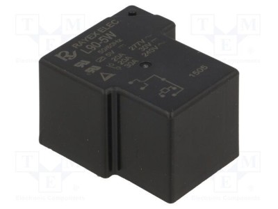 Releu electromagnetic SPDT 5VDC 30A L90 PCB 900mW Recoy/RAYEX ELECTRONICS foto
