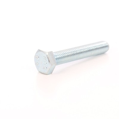 Surub cu cap hexagonal, filetat complet, otel, zincat alb, DIN933-5.8, M10 x 40 mm foto