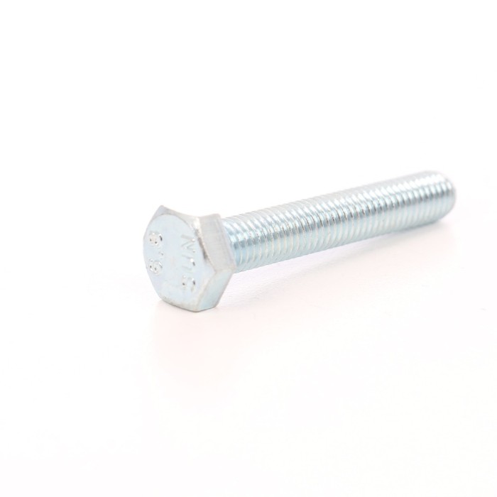 Surub cu cap hexagonal, filetat complet, otel, zincat alb, DIN933-5.8, M10 x 40 mm