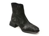 Botine EPICA negre, V1338, din piele naturala