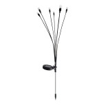 Соларна градинска лампа, Светлинен ефект, 8-12 часа, ABS, Черен, Oem