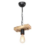 Cumpara ieftin Lustra PWL-1027 metal negru-natural 20x10x43 cm