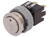 Comutator anti-vandalism DPST-NO 12A 250VAC IP64 &Oslash;22mm