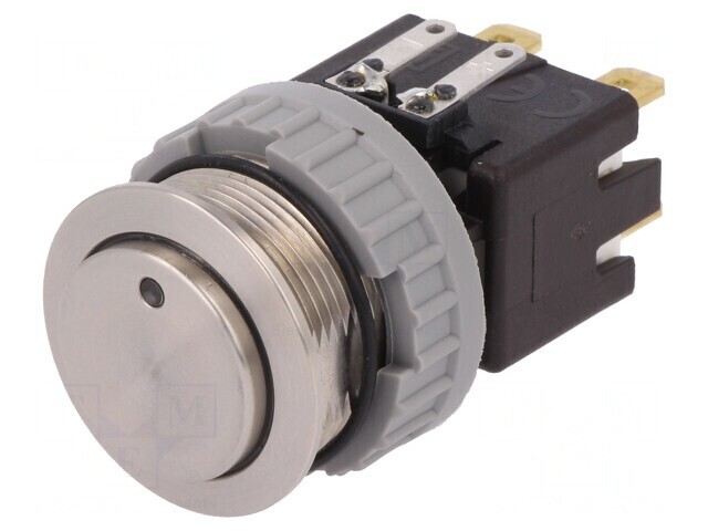 Comutator anti-vandalism DPST-NO 12A 250VAC IP64 &Oslash;22mm