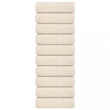 vidaXL Prosoape de baie 10 buc. FROGN, crem, 30x30 cm, 100% bumbac