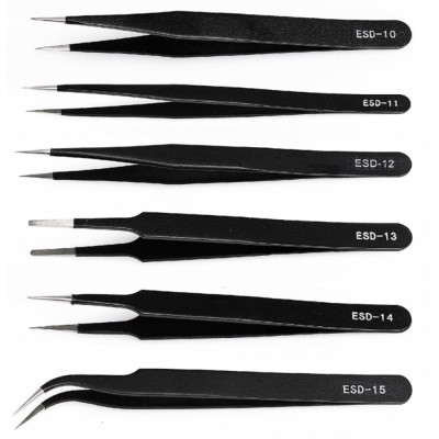 Set 6 pensete metalice, diferite forme, negru foto