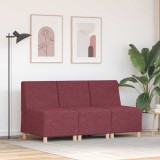 VidaXL Unitate Sofa Modulară Fără Brațe 3 pcs bordo 55 x 74 x 82 cm