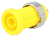 Soclu Banană 4mm 25A Galbenă Nichelată cu Izolație