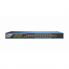 Switch poe 24 porturi hikvision ds-3e0318p-e fara management l2 unmanaged 24 100m poe port 2 foto