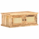 Cumpara ieftin Masuta de cafea, 90x50x35 cm, lemn masiv de mango &amp; trestie