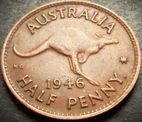 Cumpara ieftin Moneda istorica HALF PENNY - AUSTRALIA, anul 1946 * cod 4290, Australia si Oceania