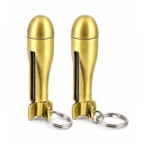 Cumpara ieftin Set de doua chibrituri permanente metalic tip amnar cu breloc DEPOX&reg;, reincarcabil, rezistent la vant si umezeala, 6.3 cm, 30 g, auriu