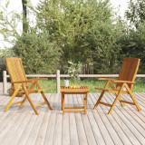 Set lounge de gradina, 3 piese, lemn masiv de tec GartenMobel Dekor, vidaXL