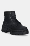 G-Star botine HUNTINGTON MID BSC W culoarea negru, cu toc plat, D28181-01-990