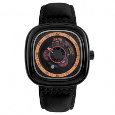 CEAS BARBATESC SKMEI RETRO SQUARE BLACK-ROSEGOLD foto