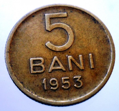 7.123 ROMANIA RPR 5 BANI 1953 foto