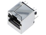 Soclu RJ45 PIN: 8 Cat: 5e ecranat,cu diodă LED Dispunere: 8p8c