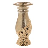Suport lumanare ceramica Golden 10cm x 10cm x 22cm, Inart