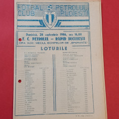 Program meci fotbal PETROLUL Ploiesti - RAPID Bucuresti(28.09.1986)