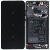 Huawei Mate 20 (HMA-L09, HMA-L29) Capac frontal modul display + LCD + digitizer + baterie negru 02352ETG