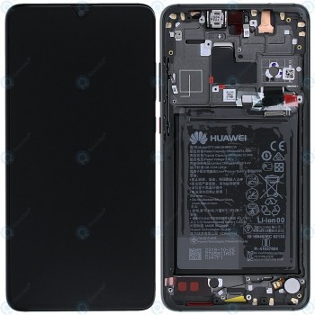 Huawei Mate 20 (HMA-L09, HMA-L29) Capac frontal modul display + LCD + digitizer + baterie negru 02352ETG foto