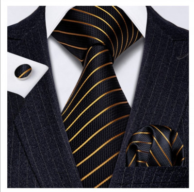 Set cravata + batista + butoni - matase - model 78 foto