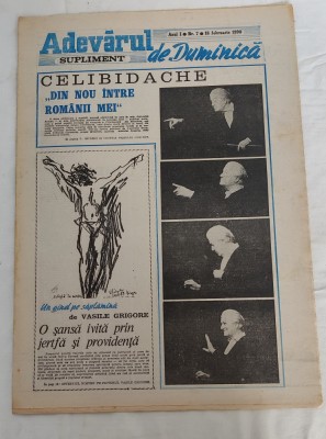 ADEVĂRUL DE DUMINICĂ (18 februarie 1990) Anul I nr. 7 foto