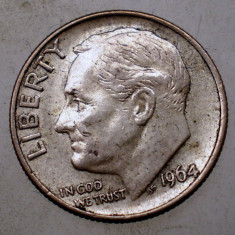 7.427 USA SUA ROOSEVELT DIME 1964 ARGINT