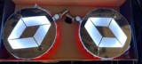 Lampa Oglinda LED Pablo Renault, Montaj Lateral, 24V, Diametru 10cm, Cromat, Set 2 Bucati