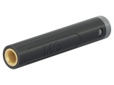 Conector banană 4mm negru aurit ST&Auml;UBLI 64.2063-21 30VAC 60VDC 19A