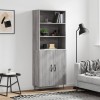 VidaXL Dulap &icirc;nalt, gri sonoma, 69,5x34x180 cm, lemn compozit