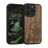 Husa Kwmobile pentru Apple iPhone 14 Pro, Lemn, Maro, 59126.01