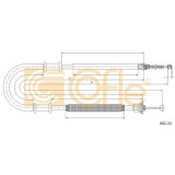 Cablu frana mana Fiat Doblo (223) Cofle 64113, parte montare : stanga, spate