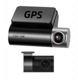 Camera auto DVR 70mai Dash Pro Plus A500S, GPS, senzor SONY IMX335, 2.7K 1944p, Night Vision, Wi-Fi, control in aplicatie + 70mail Rear RC06 (Negru)