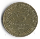 Moneda Franța 5 centimes 1996