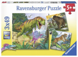 Cumpara ieftin Puzzle dinozauri, 3x49 piese, Ravensburger