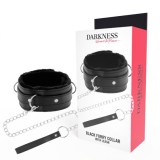 &Icirc;NTUNERIC - COLIER CU POZIȚIE CONFORTABILĂ ȘI LANȚ DE PIELE, DARKNESS BONDAGE