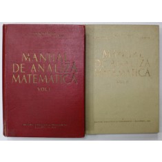 MANUAL DE ANALIZA MATEMATICA de M. NICOLESCU ...SOLOMON MARCUS , VOLUMELE I - II , 1963 - 1964