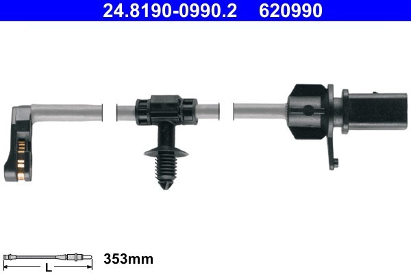 ATE 24.8190-0990.2 senzor de avertizare,uzura placute de frana