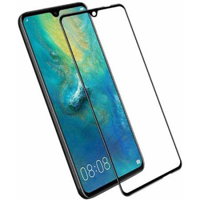 Folie sticla FULL GLUE Huawei P Smart 2019, GloMax 5D Negru ,lipici toata supraf foto