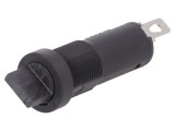 Clemă siguranţe cilindrice 5x20mm 10A neagră pe panou 250VAC
