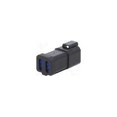 Conector auto, PX0, 6 pini, BULGIN - PX0106P06BK