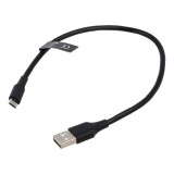 Cablu USB 2.0 A la micro B 0,25m nichelat